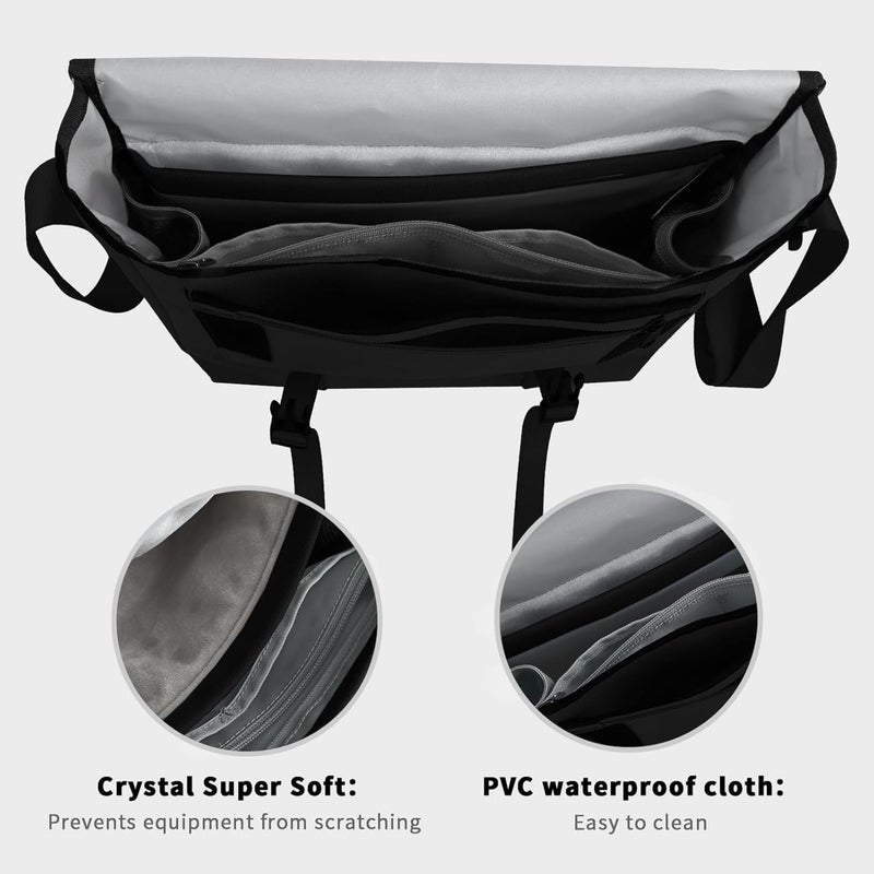 SIMTOP Messenger Bag Crossbody Shoulder Bag for Commuters and Travelers Water Resistant Scratch and Wear Cordura YKK Zipper - Image 3